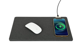 GiftRetail 102461 - Eden Recycled Polyester Wireless Charging Mouse Pad