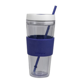 Cool Gear 102682 - Callisto Chiller Botella con pajita transparente - 24 oz