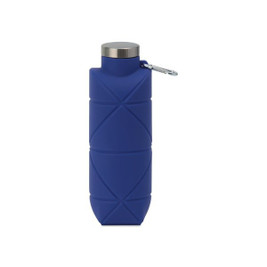 GiftRetail 102993 - Bouteille en silicone pliable Clix avec mousqueton - 23 oz.