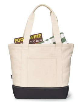 Gemline P1230 - Newport tote de algodón con cremallera
