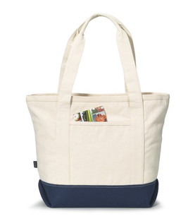 Gemline P1230 - Newport tote de algodón con cremallera