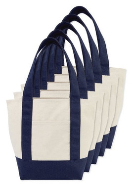 Pack of 5 GiftRetail 102307 - Mini Canvas Tote