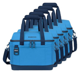 Pack de 5 Igloo 102479 - Nevera blanda Day Chiller de poliéster reciclado tipo caja XL para 38 latas