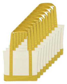 Pack of 10 GiftRetail 102546 - Large Canvas Tote