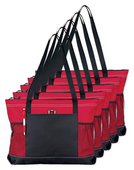 Pack of 5 GiftRetail P1100 - Select Zippered Tote