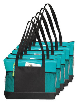 Pack of 5 GiftRetail P1100 - Select Zippered Tote