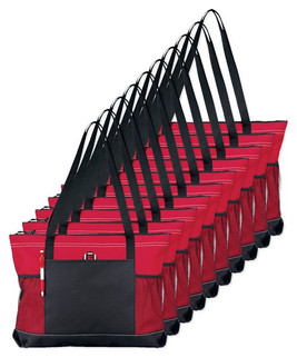 Pack of 10 GiftRetail P1100 - Select Zippered Tote