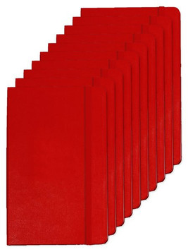 Pack de 10 Moleskine P40060 - Cuaderno grande de tapa dura con rayas