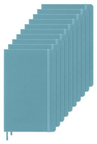 Pack de 10 Moleskine P40060 - Cuaderno grande de tapa dura con rayas