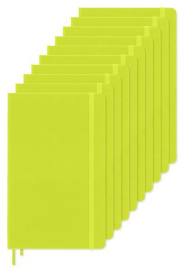 Pack of 10 Moleskine P40060 - Hard Cover Ruled Large Notebook