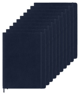 Pack of 10 Moleskine P40700 - Soft Cover Ruled X-Large Notebook