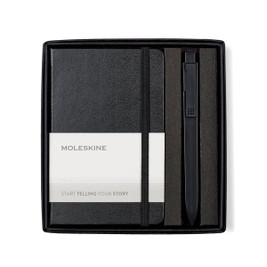 Moleskine 100475 - Juego de regalo de libreta de bolsillo y bolígrafo GO