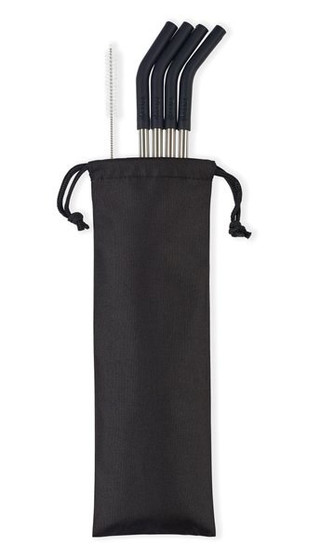 Aviana 100553 - ™ Poppy 4-Pack Stainless Straw Set