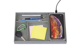 GiftRetail 100813 - Truman Wireless Charging Accessory Tray