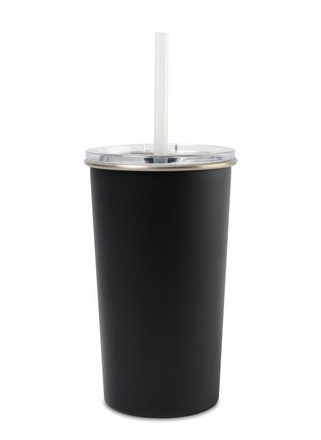 GiftRetail 101358 - Arlo Classics Vaso de acero inoxidable con pajita - 20 onzas