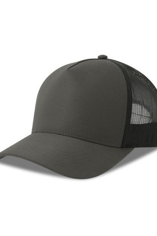 Atlantis ACDEMC - Atlantis Dempo 5 Panel Unstructured Mid Profile Mid Visor Textured Stretch Recycled Trucker Cap