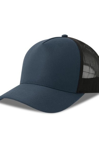 Atlantis ACDEMC - Atlantis Dempo 5 Panel Unstructured Mid Profile Mid Visor Textured Stretch Recycled Trucker Cap