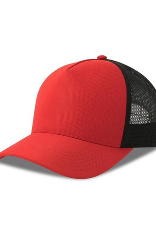 Atlantis ACDEMC - Atlantis Dempo 5 Panel Unstructured Mid Profile Mid Visor Textured Stretch Recycled Trucker Cap