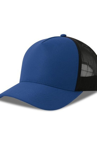 Atlantis ACDEMC - Atlantis Dempo 5 Panel Unstructured Mid Profile Mid Visor Textured Stretch Recycled Trucker Cap
