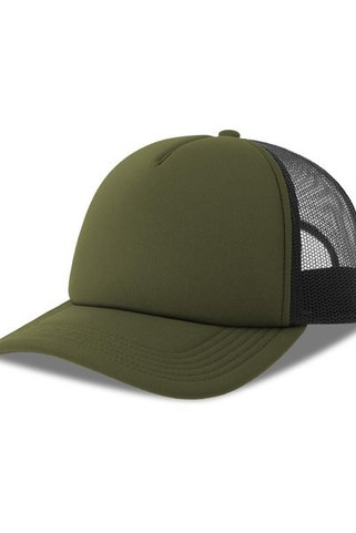 Atlantis ACRPPR - Atlantis Rapper S 5 Panel Structured Foam Mid Profile Curved Visor Recycled Trucker Cap