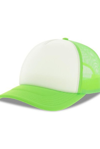 Atlantis ACRPPR - Atlantis Rapper S 5 Panel Structured Foam Mid Profile Curved Visor Recycled Trucker Cap