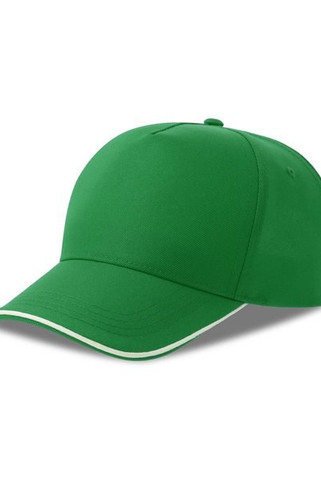 Atlantis ACRCFP - Atlantis Recy Five Piping 5 Panel Structured Mid Profile Curved Visor Recycled Cap