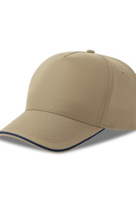 Atlantis ACRCFP - Atlantis Recy Five Piping 5 Panel Structured Mid Profile Curved Visor Recycled Cap