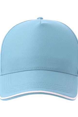 Atlantis ACRCFP - Atlantis Recy Five Piping 5 Panel Structured Mid Profile Curved Visor Recycled Cap