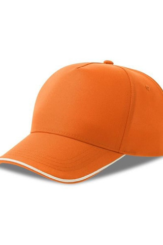 Atlantis ACRCFP - Atlantis Recy Five Piping 5 Panel Structured Mid Profile Curved Visor Recycled Cap