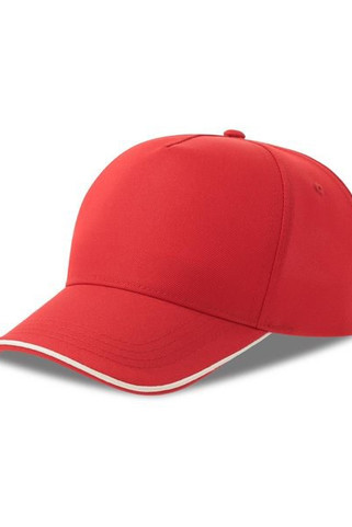 Atlantis ACRCFP - Atlantis Recy Five Piping 5 Panel Structured Mid Profile Curved Visor Recycled Cap