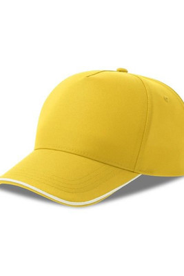 Atlantis ACRCFP - Atlantis Recy Five Piping 5 Panel Structured Mid Profile Curved Visor Recycled Cap