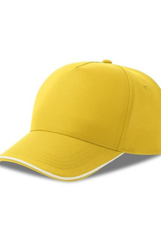 Atlantis ACRCFP - Atlantis Recy Five Piping 5 Panel Structured Mid Profile Curved Visor Recycled Cap