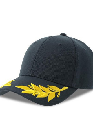 Atlantis ACWNNR - Atlantis Winner S 6 Panel Structured Mid Profile Curved Visor Laurel Embroidered Recycled Cap