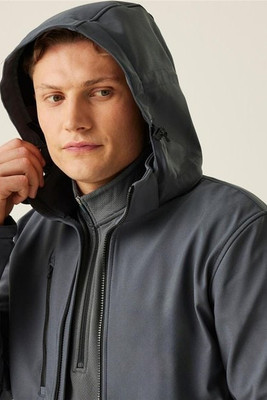 Regatta Professional RTRA701 - Regatta Venturer 300 3 Layer Hooded Softshell F/Z Adult