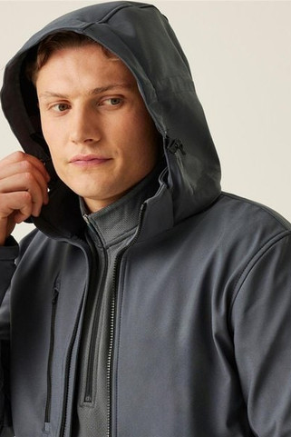 Regatta Professional RTRA701 - Regatta Venturer 300 3 Layer Hooded Softshell F/Z Adult