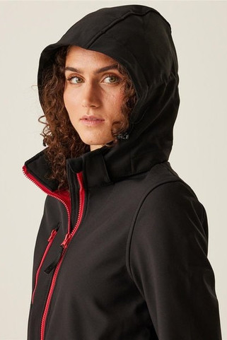 Regatta Professional RTRA702 - Regatta Venturer 300 3 Layer Hooded Softshell F/Z Ladies