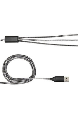 Alphecca 5-in-1-Ladekabel aus recyceltem Aluminium und RPET - EgotierPro 124492