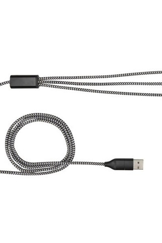 Alphecca 5-in-1-Ladekabel aus recyceltem Aluminium und RPET - EgotierPro 124492