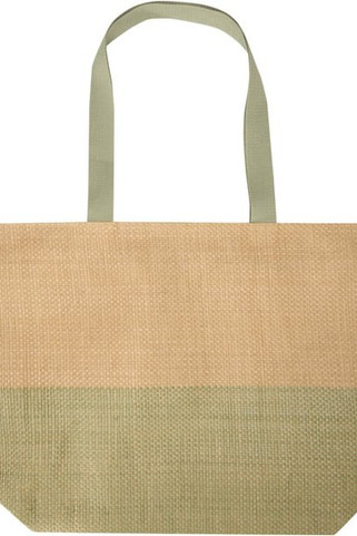 Rhythm straw paper large zipped tote bag 21L - EgotierPro 130156