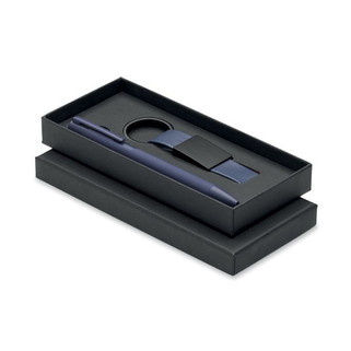 ESCRI SET Ball pen & PU Keyring set - GiftRetail MO3175