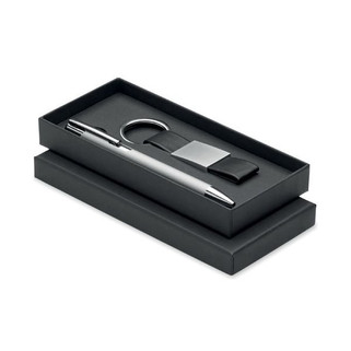 ESCRI SET Ball pen & PU Keyring set - GiftRetail MO3175