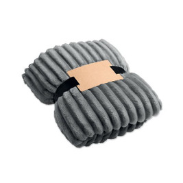 NIEVE RPET fleece striped blanket - GiftRetail MO3184