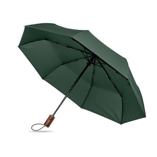 RAYNA FOLD 21" auto umbrella wood handle - GiftRetail MO3219