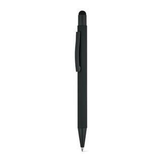 Ballpoint pen with a modern design made from recycled aluminum (100% rAL), with a rubber finish - Egotier 91991