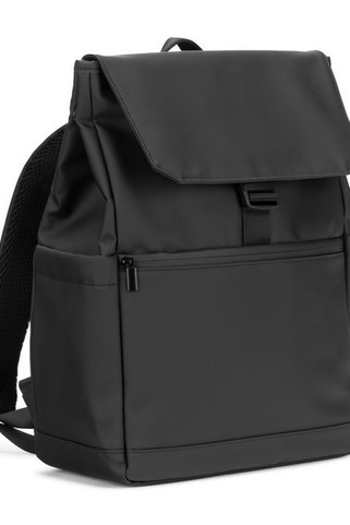 PU laptop rucksack (16"), with a flap covering all compartments - Egotier 92578