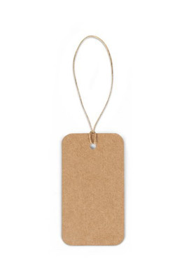 Label made from 100% recycled paper (700 g/m²) in a rectangular shape - Egotier 93671