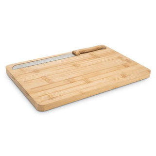Planche à découper le pain en bambou avec couteau inclus - Egotier 94394