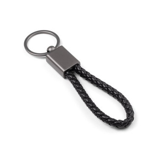 Rectangular key holder with braided polyester cord (21% recycled) and polyurethane (79% recycled) - Egotier 95133