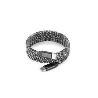 USB-C to USB-C cable with a braided polyester cord (60 W) and a magnetic system for easy winding - Egotier 97220
