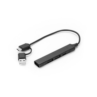 A multifunctional hub that expands your device’s connectivity, made from recycled PET (33% rPET) and recycled aluminium (31% rAL) - Egotier 97221